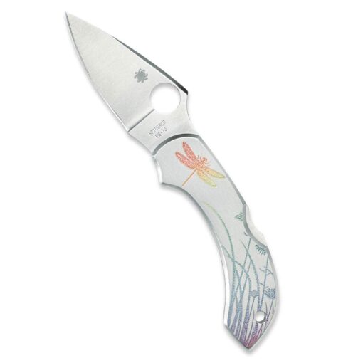 Spyderco Dragonfly Signature Tattoo Knife with 2.32" VG-10 Steel Blade and Durable Stainless Steel Handle - PlainEdge - C28PT