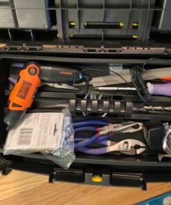 Rolling Tool Box with Wheels, Foldable Comfort Handle, and Removable Top – Toolbox Organizers and Storage by Stalwart 59 515wWZDT2RL