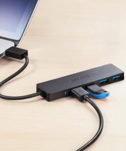 Anker 4-Port USB 3.0 Ultra Slim Data Hub for Macbook, Mac Pro/mini, iMac, Surface Pro, XPS, Notebook PC, USB Flash Drives, Mobile HDD, and More 0.7 ft USB-A 3.0 40 516 RziEMQL