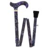 Purple Majesty Adjustable Folding Designer Derby Cane with Retractable Ice tip