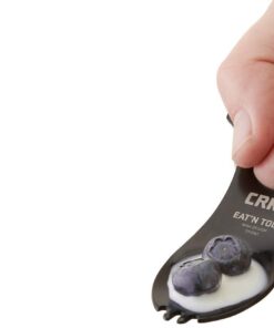 COLUMBIA RIVER KNIFE & TOOL CRKT Eat'N Tool Outdoor Spork Multitool: Durable and Lightweight Metal Multi-Tool for Camping, Hiking, Backpacking and Outdoors Activities, Black 9100KC 14 516ABSSlIJL