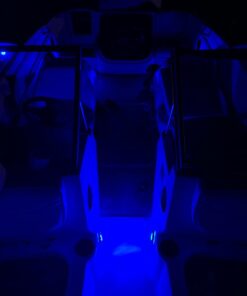 Partsam 4Pcs 3" Inch Round Chrome Marine Boat Lights Blue LED Transom Mount Stern Anchor Navigation Lights IP67 Waterproof, Boat LED Stern Lights, Night Fishing Lights,Deck Lights, 12V, Surface Mount 44 516C9CDIyXL