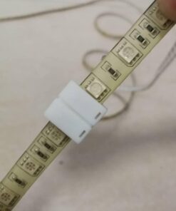 TronicsPros 10pcs 4 Pin Solderless Waterproof LED Strip to Strip Connector RGB Flex LED Ribbon LED Rope LED Tape Light Gapless Adapter for 10mm Wide Waterproof SMD 5050 RGB Flexible LED Strip Light White (only for Waterproof RGB 5050 LED strip) 59 516HjGa6SeL