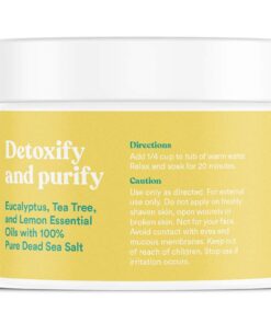 ASUTRA Dead Sea Bath Salts (Detox & Slim Down), 16 oz | Cleanse, Purify & Fight Cellulite | Soak in Rich & Vital Healing Minerals | All Natural & Organic Eucalyptus, Tea Tree & Lemon Essential Oils Detox & Slim Down 15 516JNXVEg6L