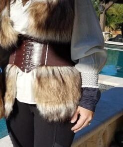 Faux Fur Leg Warmer,Warm Fuzzy Leg Warmer Boot Cuff Cover for Party Costumes A 22 516MGF5TvL