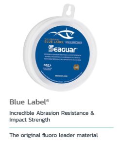 Alternative view of Seaguar Blue Label 100% Flourocarbon Fishing Line Leader, Freshwater, Multiple Sizes 50-Pounds/25-Yards 50lbs/25yds