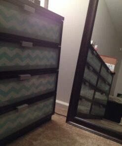 The Macbeth Collection Self Adhesive Shelf Liner - 2 Pack - Rugby Chevron Aqua Pop 35 516P2msro4L