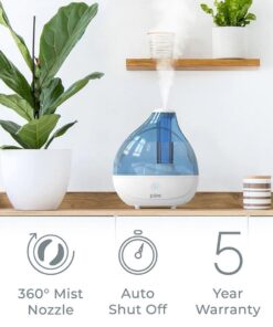 Pure Enrichment® MistAire™ Ultrasonic Cool Mist Humidifier - Quiet Air Humidifier for Bedroom, Nursery, Office, & Indoor Plants - Lasts Up To 25 Hours MistAire (Large) 31 516QrZfEiLL