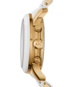 Michael Kors MK5145 Women's Two Tone Stainless Steel Quartz Chronograph White Dial Watch 20 516ThG5ylRL