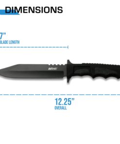 Alternative view of MTECH USA MT-086 Fixed Blade Hunting Knife, Black Straight Edge Blade, Black Handle, 12-1/4-Inch Overall, Black Blade