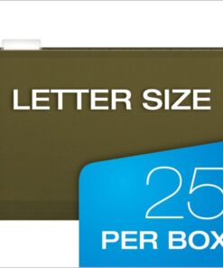 Pendaflex Extra Capacity Reinforced Hanging File Folders, 2", Letter Size, Standard green, 1/5 Cut, 25/BX (04152X2) 2" 12 516Ulqyp4L