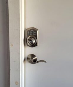 Schlage BE365 V CAM 619 Camelot Keypad Deadbolt, Electronic Keyless Entry Lock, Satin Nickel 28 516W61nM1EL