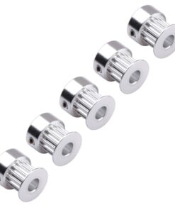Qunqi 5packs Aluminum GT2 Timing Belt Pulley 16 Teeth Bore 5mm Width 6mm and Wrench for RepRap 3D Printer Prusa i3 + Allen Key 9 516Zs Y5KdL