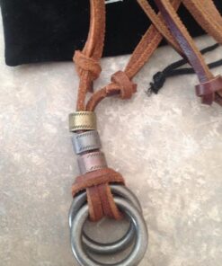 FIBO STEEL Alloy Vinatge Pendant Necklace for Men Leather Chain Adjustable 2 Pcs a Set 47 516hYQrfzcL