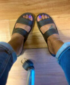 Black Rubber Slide Sandal Slipper, Comfortable Slip On, Hawaii Unisex Black Sandals 9 7 516yd1gAZWL