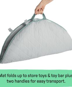 Ingenuity Cozy Spot Reversible Duvet Activity Gym & Play Mat with Wooden Bar - Loamy, Ages Newborn + 36 5175Bf0pZML