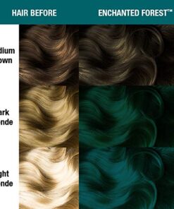 MANIC PANIC Enchanted Forest Green Hair Dye – Classic High Voltage - Semi Permanent Deep Teal Green Hair Color With Blue Undertones - Vegan, PPD & Ammonia Free (4oz) 4 Fl Oz (Pack of 1) 35 5178KHk0VL