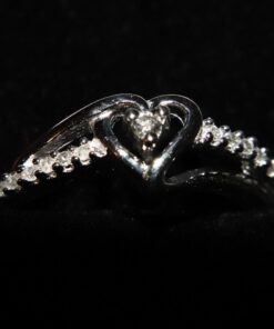 DGOLD Sterling Silver White Round Diamond Fashion Ring (1/10 CTTW) 5 14 5178omezheL