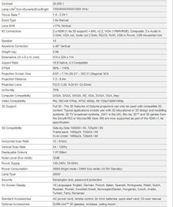 Optoma Full HD 3D DLP Projector 11 517Ak33AS L