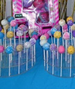 YestBuy Cake Pop Display Stand, 30 Hole Cake Pop Holder , 3 Tiered Lollipop Holder for Weddings, Birthday Parties, Anniversaries Gift, Halloween, Christmas Candy Decorative (Clear) 30 holes 34 517BfL7SXhL