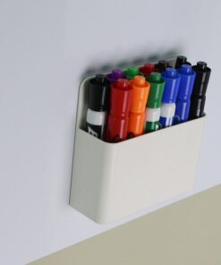 Tofun White Magnetic Marker Holder for Whiteboards,Magnetic Dry Eraser Organizer Mount,Fits 8 Dry-Erase Markers.Bonus 1 pcs Magnetic Whiteboard Eraser 19 517LEkArKxL