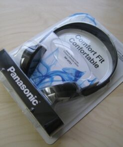 Panasonic Headphones, On-Ear Lightweight Earphones with XBS for Extra Bass and Clear, Natural Sound, 3.5mm Jack for Phones and Laptops, Work from Home - RP-HT21 (Black & Silver), 36 x 6.7 x 0.5 inches On Ear - No Mic 33 517LoTESvPL