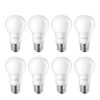 Philips LED Basic Frosted Non-Dimmable A19 Light Bulb - EyeComfort Technology - 1500 Lumen – Soft White (2700K) – 14W=100W - E26 Base - Old Version - Indoor - 8-Pack Soft White (2700k) 8 Count (Pack of 1) Basic LED (Old Version) 100W 14 517Rvw5NqS