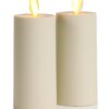 Luminara Realistic Artificial Moving Flame Votive Candle - Set of 2 - Moving Flame LED Battery Operated Lights for Christmas, Halloween - Remote Ready - Remote Sold Separately - Ivory - 1.5" x 4" 5 517Wo6AntEL