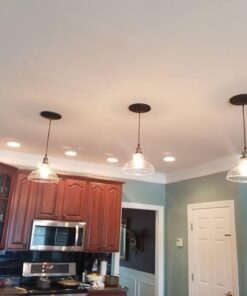 CLAXY Ecopower Industrial Edison Vintage Style 1-Light Pendant Glass Hanging Light Antique Bronze 38 517fT67GWL