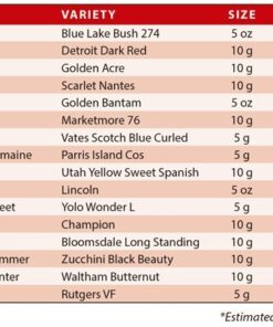 Basic Survival Garden Seed Assortment - Over 20,000 Specially Dried, Non-GMO, Heirloom, Long Shelf Life Gardening Emergency Storage Seeds - Prepper Vault: Corn, Peas, Beans, Tomatoes, More 5 517qUfb2jpL