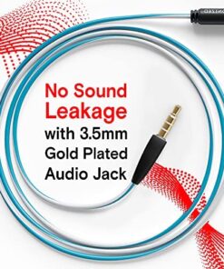 Symphonized Wired Earbuds with Microphone 3.5mm - Noise Isolating Headphones with Wire, Earphones Wired, Headphones with Microphone for Computer, Ear Phones Android Electronics Wired 3.5mm Jack Blue 12 5180T9VuTbL