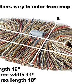 Sladust All Wool Dry Mop - Big Wooly with Wooden Handle - Made in The USA 15 51824PM2IkS