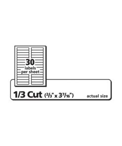 Avery File Folder Labels for Laser and Ink Jet Printers with TrueBlock Technology, 3.4375 x .66 inches, White, Box of 1500 (5366) 1500 Labels 15 5189n27jGL