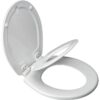 MAYFAIR 883SLOWA 000 Toilet Seat with Built-in Potty Training Seat will Reduce Clutter, Slow Close and Never Loosen, ROUND, Durable Enameled Wood/Long Lasting Plastic, White 50 518EzEw3t0L
