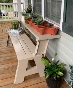Premiere Products 5RCATA Tan Convert A Bench, Approximate Size: Table 27" H x 14" D 31" H x 58" L Seat 17" H x 14" D Weighs 38 lbs 30 518F4qddhYL