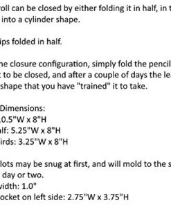 Rustic Genuine Leather Pencil Roll - Pen and Pencil Case - Dark Brown 35 518FtJ63u4L