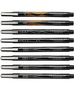 Prismacolor Premier Manga Illustration Markers, Assorted Tips, Black & Sepia, 8 Pack 24 518IbZWqhML 1