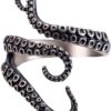 Vintage Titanium Steel Octopus Sea Monster Squid Kraken Punk Antique Ring Retro 8 518Mmh9vYrL