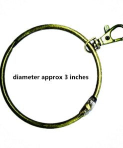 Nument Retro Bronze Large Circular Ring Metal Keychain Warehouse Hotel manage Keychains Holder Key Ring (round keychain+key label tags 20pcs) Round Keychain+key Label Tags 20pcs 11 518OB4h2vNL