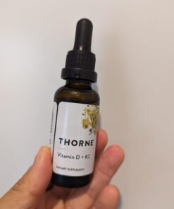Thorne Vitamin D + K2 Liquid with a metered Dispenser - Vitamins D3 and K2 to Support Healthy Bones and Muscles* - 1 Fl Oz (30 ml) - 600 Servings 17 518Rx7HO0lL
