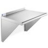 GRIDMANN 18" x 24" Stainless Steel Wall Mount Shelf with Backsplash, Commercial Grade - NSF Certified 18 Gauge Shelving for Restaurant, Kitchen, Utility Room, Garage 18" x 24" 27 518Y2gZzugL