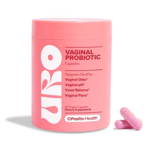 URO Vaginal Probiotics for Women pH Balance with Prebiotics & Lactobacillus Blend - Womens Health Supplement - Promote Healthy Vaginal Odor & Vaginal Flora, 60 Count (Pack of 1) Capsules (Pack of 1)