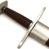 Medieval Warrior 13th Century Full Tang Tempered Steel Norman Long Real Sword with Leather Scabbard