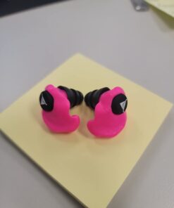 Decibullz - Custom Molded Earplugs, 31dB Highest NRR, Comfortable Hearing Protection for Shooting, Travel, Swimming, Work and Concerts (Pink) Pink 34 518ol4e7O3L
