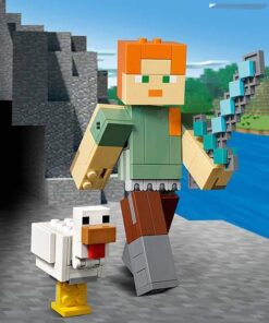 LEGO Minecraft Alex BigFig with Chicken 21149 Building Kit (160 Pieces) (Discontinued by Manufacturer) 14 518ooPqsWKL