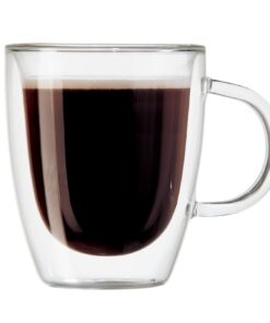 Alternative view of Oggi Set of 2 Double Wall Glass Coffee Cups - 16oz, Ultra Clear Borosilicate Glass Insulated Coffee Cup Set, Tea Cup Set, Cappuccino Cup Set, Latte Cup Set 16 ounces