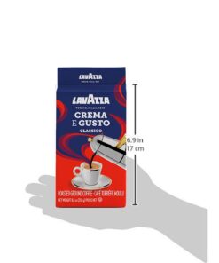 Lavazza Crema E Gusto Ground Coffee Blend, Espresso Dark Roast, 8.8 Oz Bricks (Pack of 4) Authentic Italian, Blended And Roasted in Italy, Non GMO, Value Pack, Full bodied with rich aftertaste 8.8 Ounce (Pack of 4) 35 518xngmyTHL