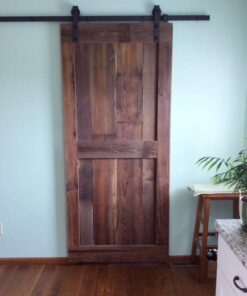 SMARTSTANDARD 6.6 Feet Heavy Duty Sturdy Sliding Barn Door Hardware Kit -Smoothly and Quietly -Easy to Install -Includes Step-by-Step Installation Instruction Fit 40" Wide Door Panel (J Shape Hanger) 37 519 1YXeQL