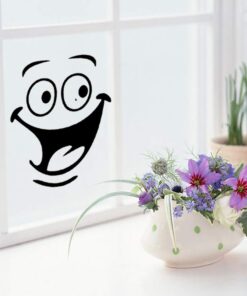 Funny Animation Big Eyes Cute Toilet Wall Decal Bathroom Home Sticker Bedroom Kitchen Art Picture DIY Murals Vinyl Paper Decoration Wallpaper for Children Potty Training Nursery Baby Teen Senior 25 5191DMXsS8L