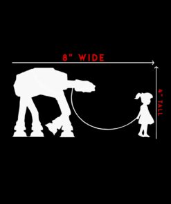 Girl Walking Robot Sticker Decal Notebook Car Laptop 8" x 4" (White) 24 5192vuzz4SL